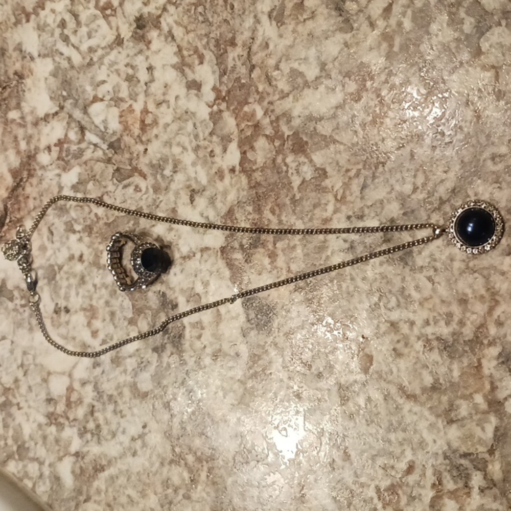 SAPPHIRE NECKLACE AND RING SET